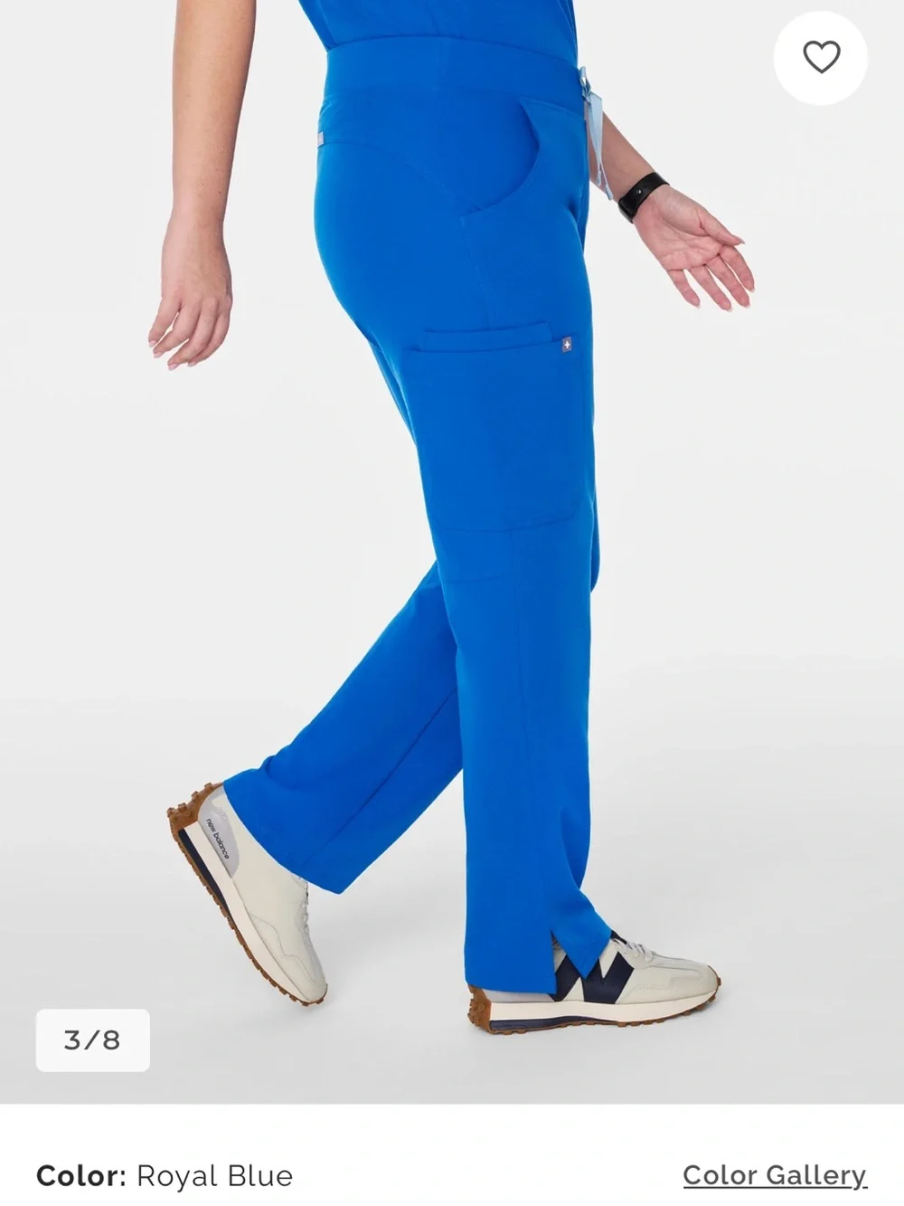 FIGS Royal Blue Kade Cargo Scrub Pants - Picture 2 of 5